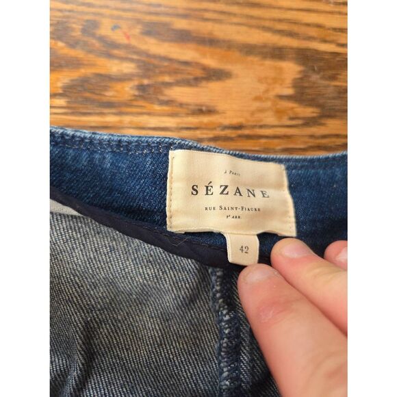 Sezane Rome denim shorts sz 44 (US 12) - Picture 3 of 5